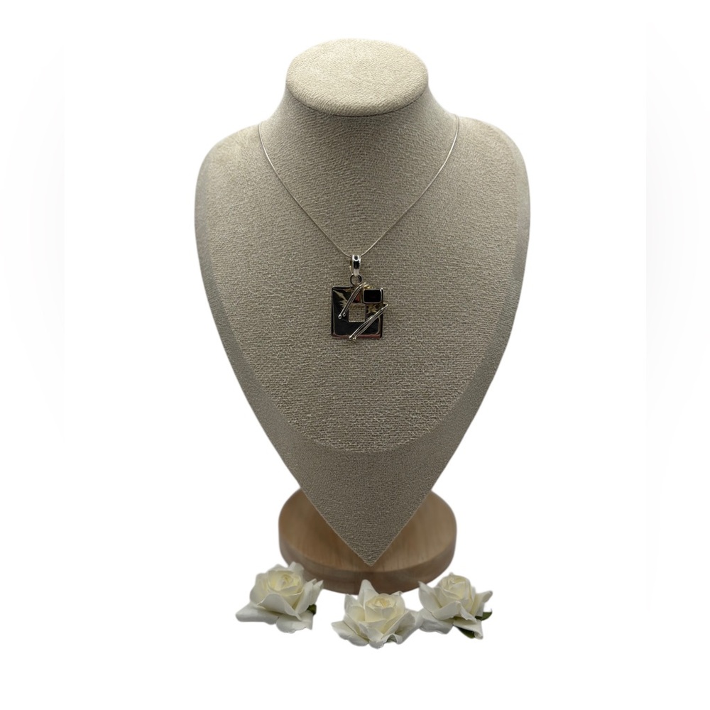 925 Silver Geometric Necklace